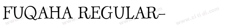 FUQAHA REGULAR字体转换